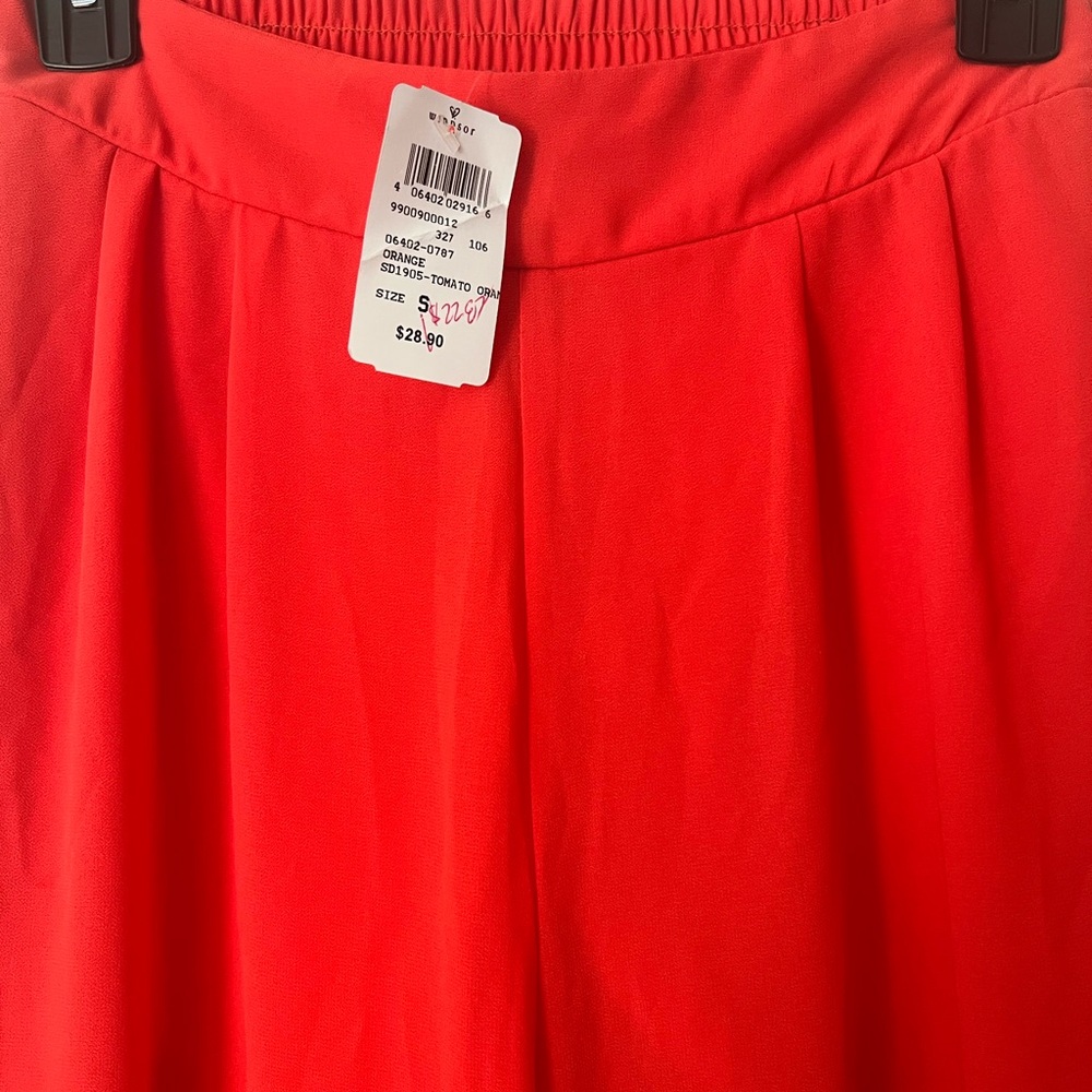 Wide legged orange pants